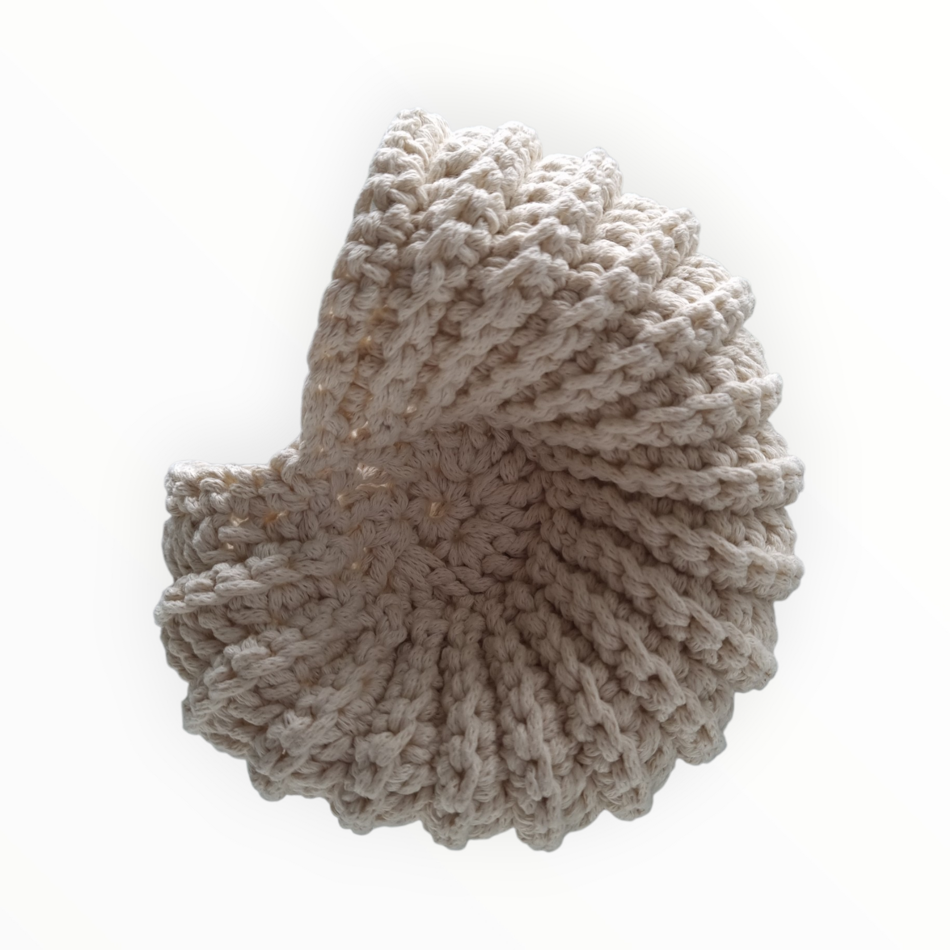 Ammonite, création artisanale au crochet. Origine Champagne.
