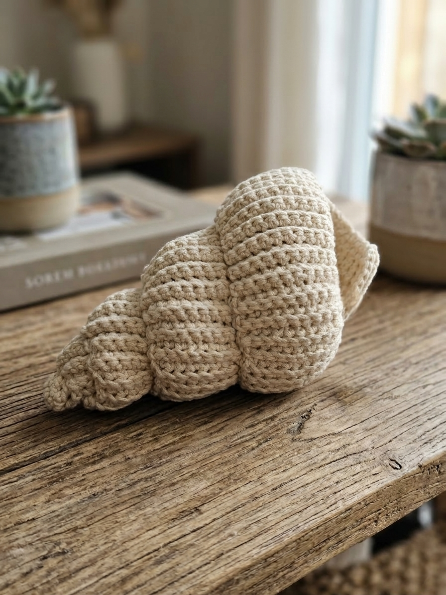 Coquillage, création artisanale au crochet. Origine Champagne.